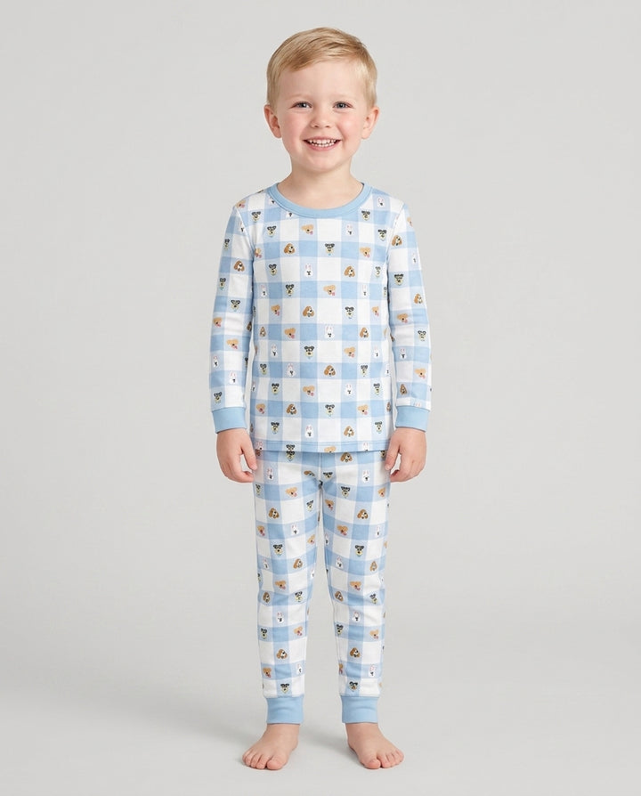 Plaid Pals Family Matching Bamboo Two Piece Long Sleeve Pajama Set