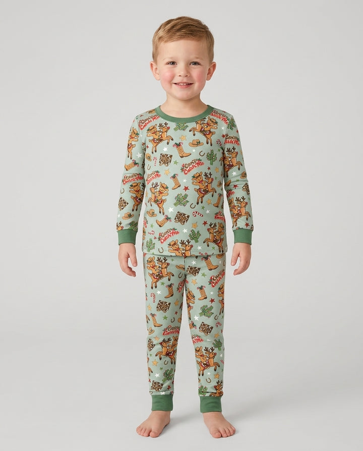 Can't Catch Me Bamboo Two Piece Long Sleeve Pajama Set