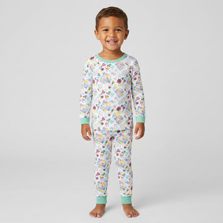 Template Bamboo Two Piece Long Sleeve Pyjamas Set