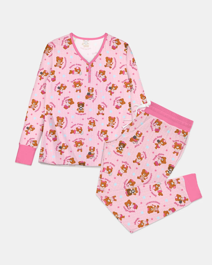 Born To Play Baseball Bamboo Women Pajama Set