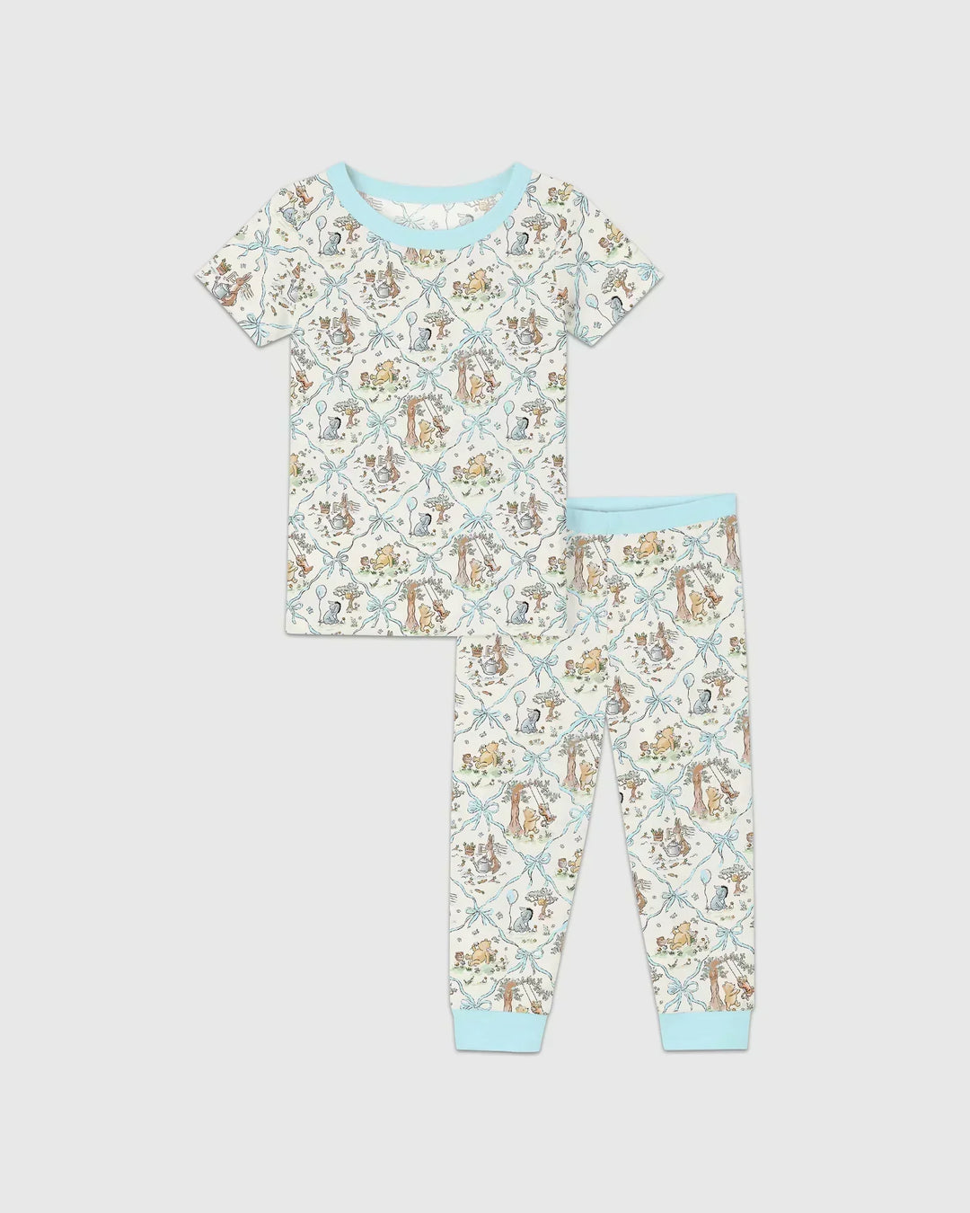 Spring Meadow Friends Bamboo Two Piece Short Sleeve Pajama Set