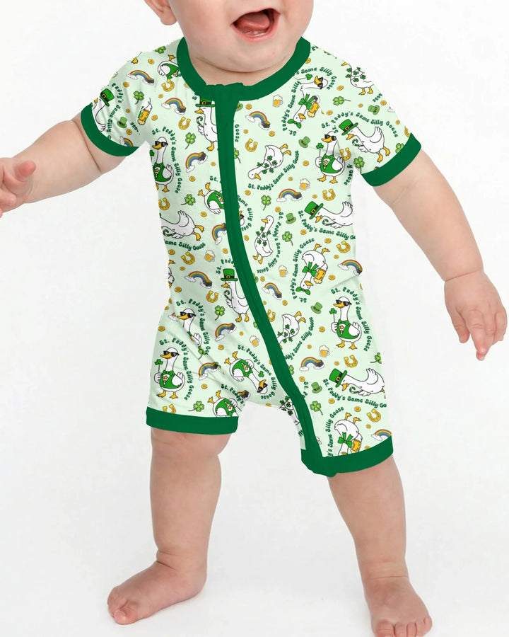 St. Patrick's Day Silly Goose Bamboo Shorty Zippy