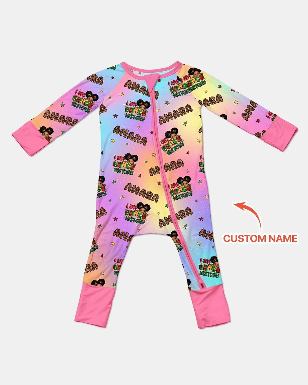 Custom Name I Am Black History Custom Bamboo Convertible Zippy