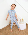 Cute Ramadhan Mubarak Bamboo Two Piece Short Sleeve Pajama Set