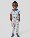 Red White and Feral Bamboo Two Piece Short Sleeve Pajama Set