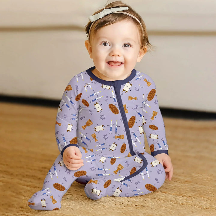 Shabbat Shalom Family Matching Bamboo Convertible Zippy