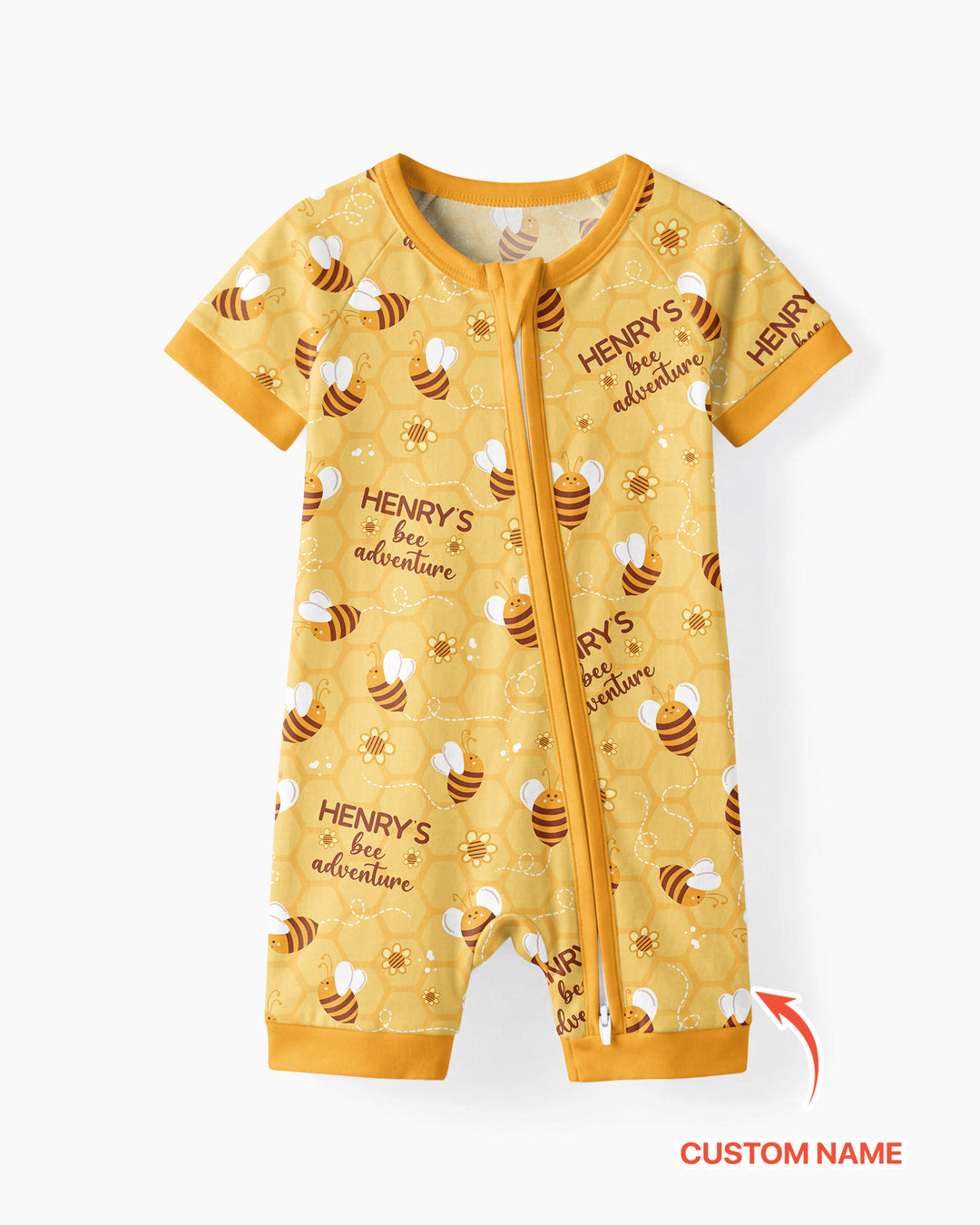 Custom Name Bee Back To School Bamboo Shorty Zippy