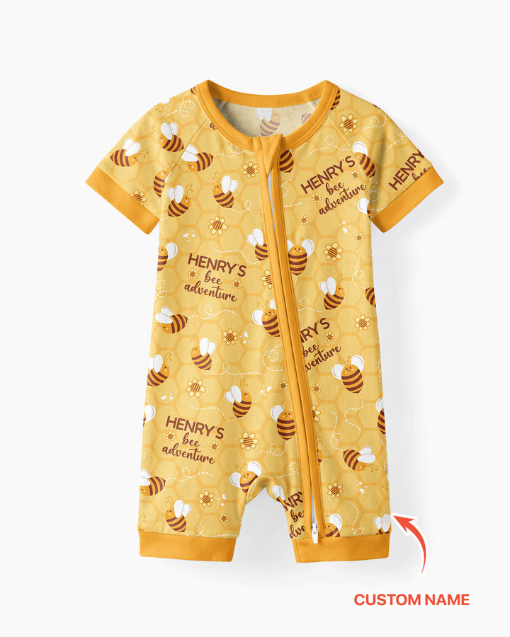 Custom Name Bee Back To School Bamboo Shorty Zippy