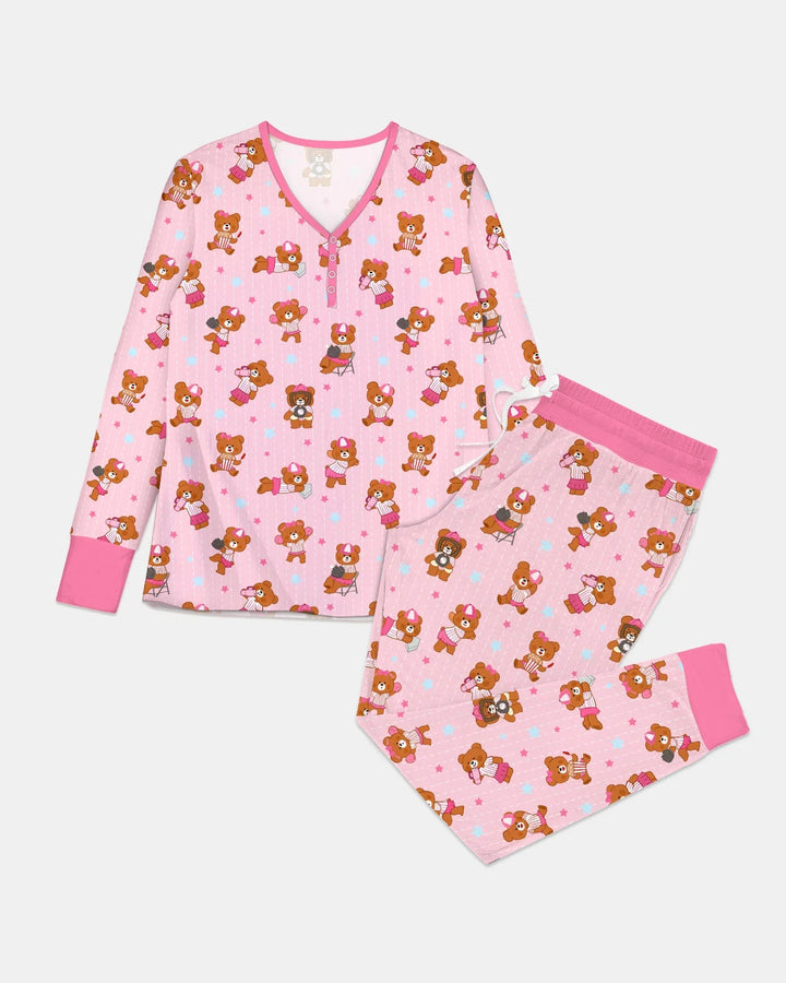 Born To Play Baseball Bamboo Women Pajama Set
