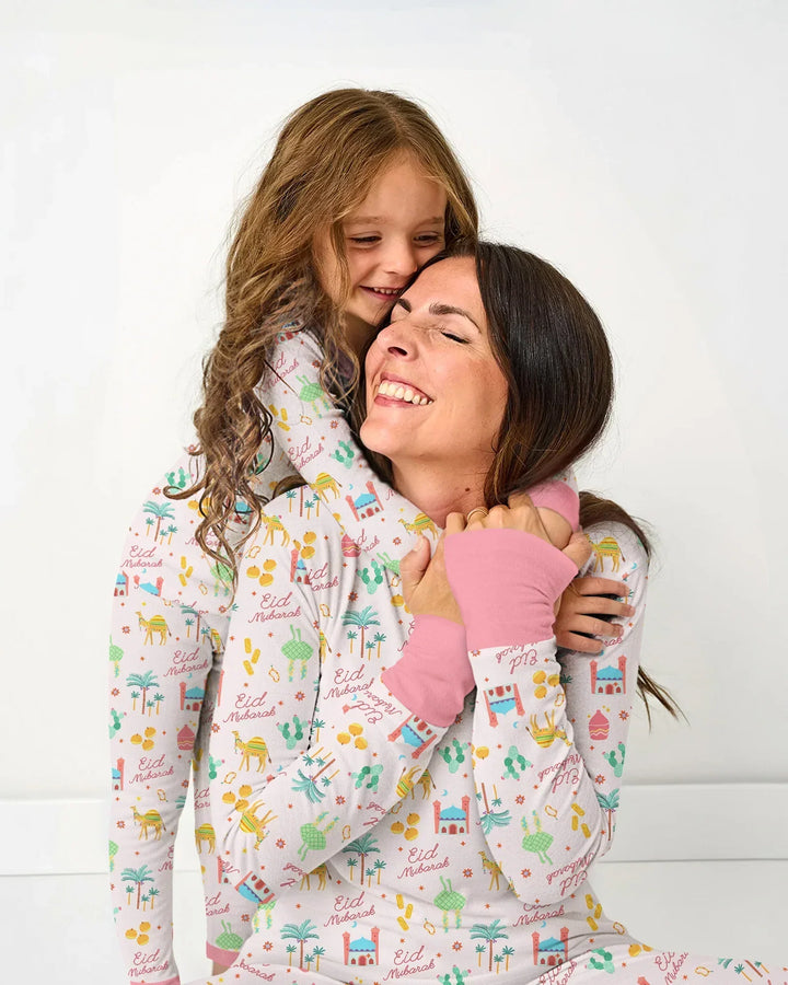 Eid Mubarak Matching Family Bamboo Women Pajama Set