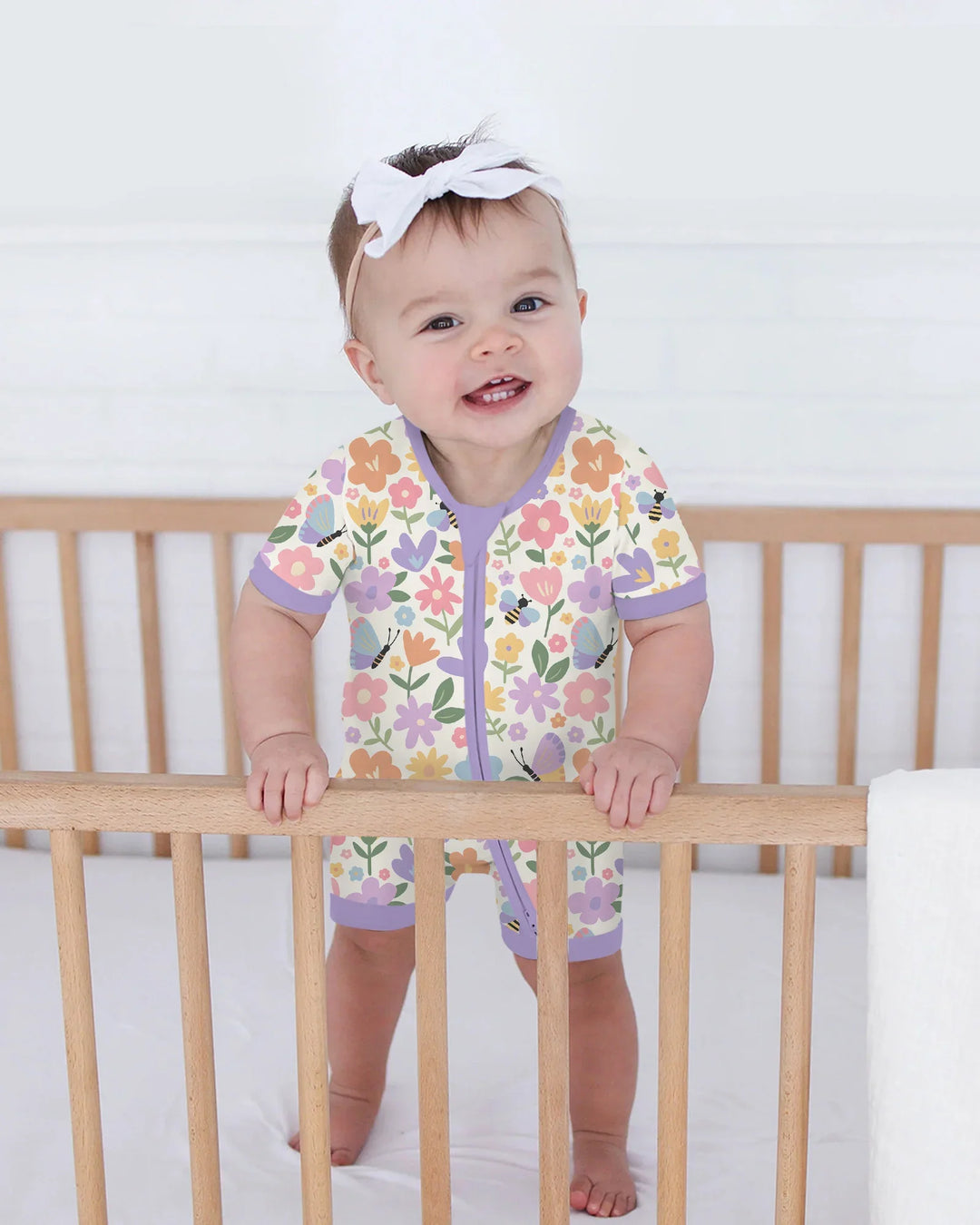 Flower Gardens Bamboo Shorty Zippy