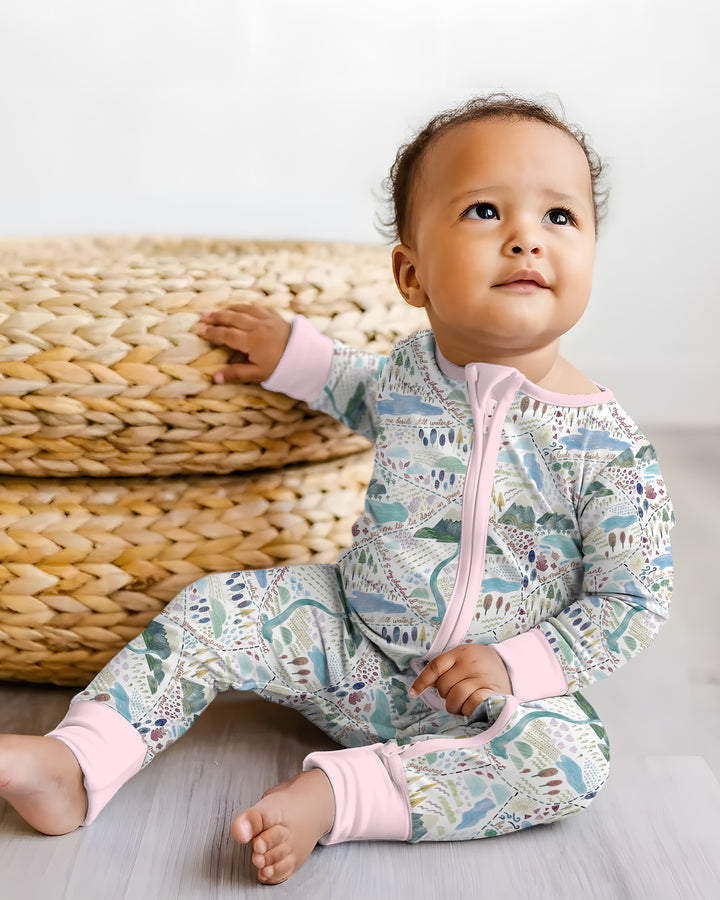 Whimsical Psalms 23 Map Bamboo Convertible Zippy