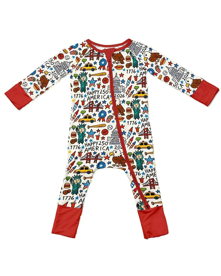 Doodle America 250th Anniversary Family Bamboo Convertible Zippy