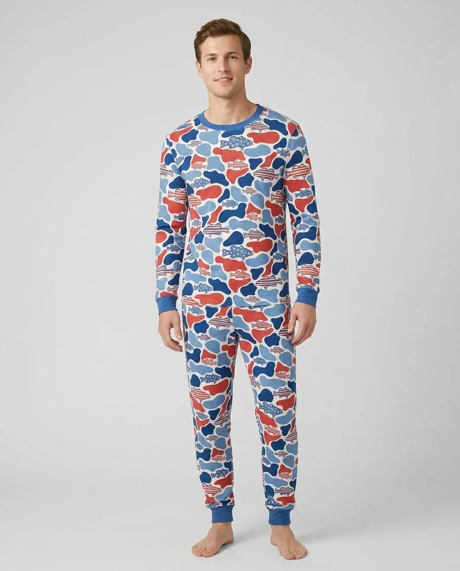Reel America Daddy & Me Matching Bamboo Men's Pajama Set