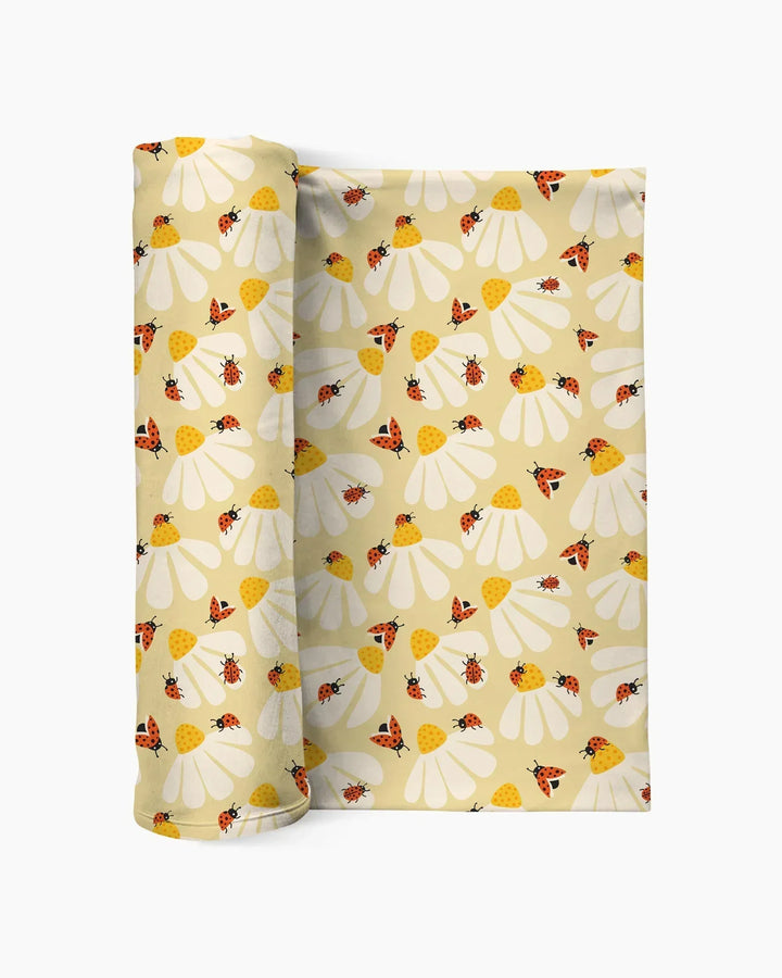 Lucky Little Bug swaddle blanket