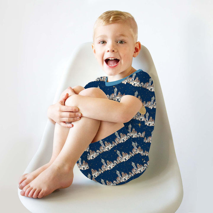 O Little Town of Bethlehem Bamboo Two Piece Short Sleeve Shorts Pajama Set