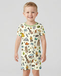 Love Camping Matching Family Bamboo Two Piece Short Sleeve Shorts Pajama Set
