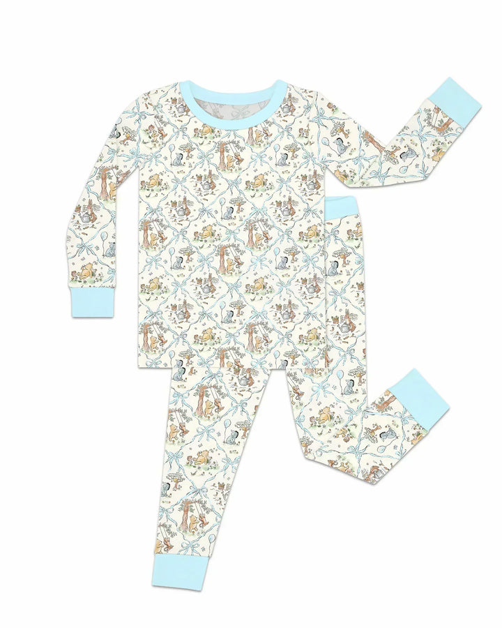 Spring Meadow Friends Bamboo Two Piece Long Sleeve Pajama Set