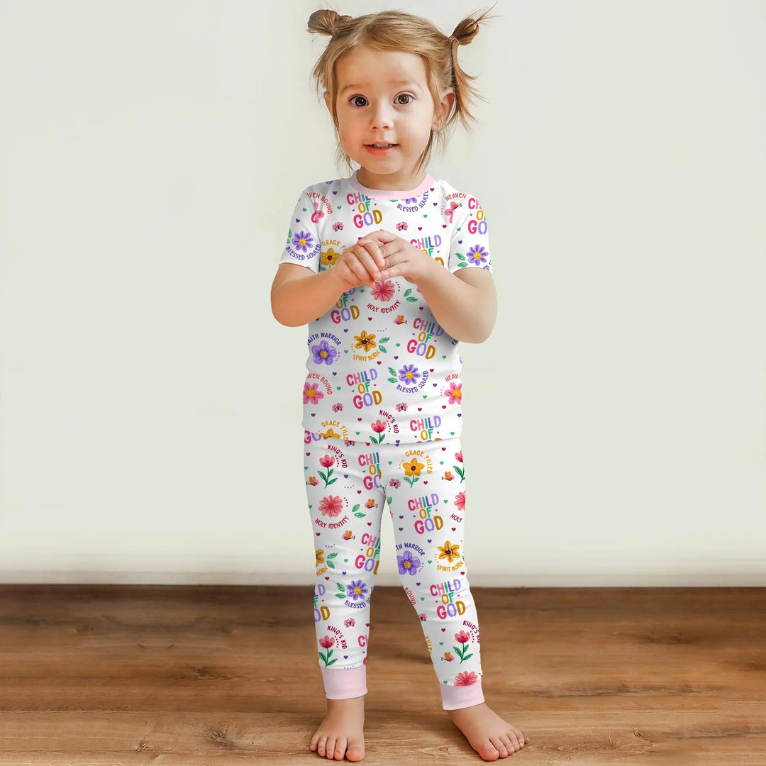 Child of God Bamboo Two Piece Short Sleeve Pajama Set