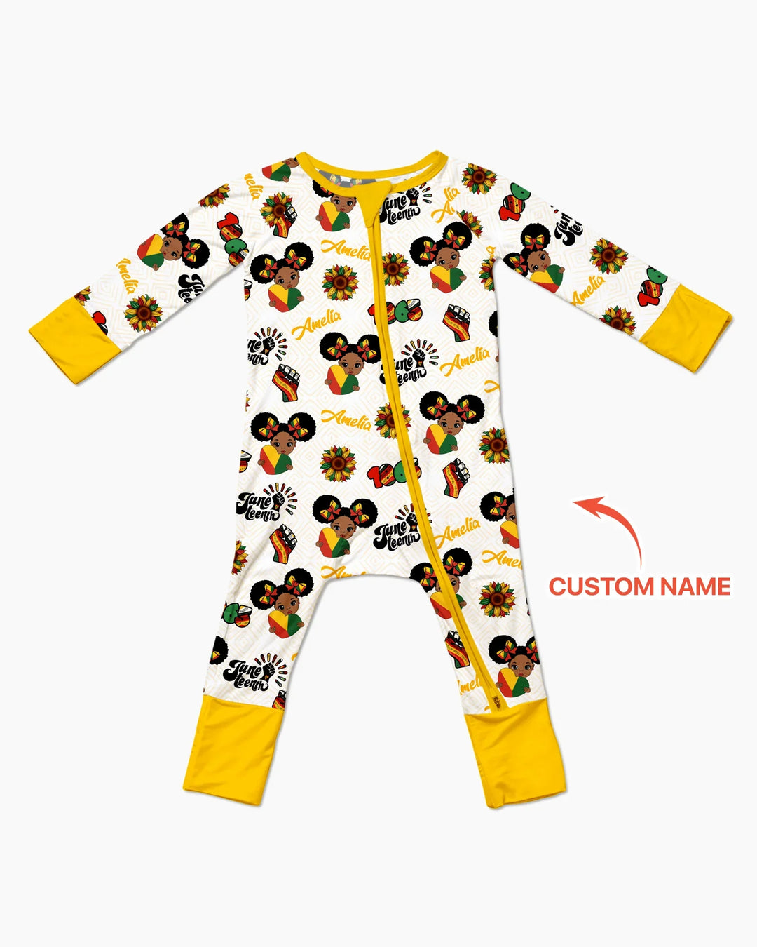 Custom Name Bloom in Freedom Bamboo Convertible Zippy