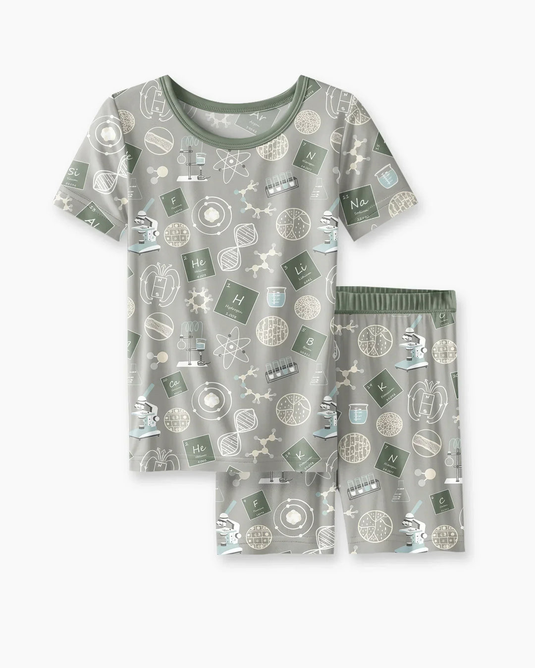 A Moment Of Science Bamboo Two Piece Short Sleeve Shorts Pajama Set