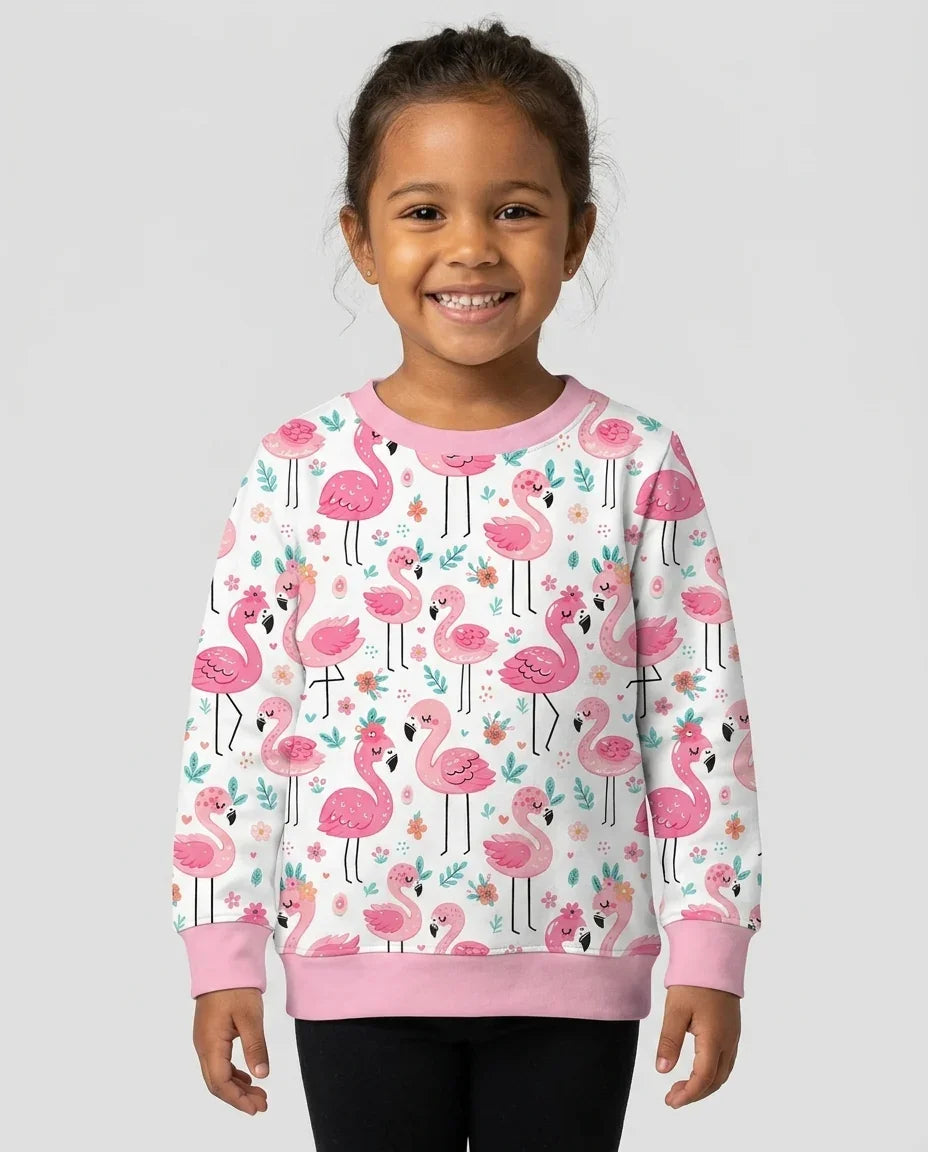 Hello Flamingo Bamboo Crewneck Sweatshirt