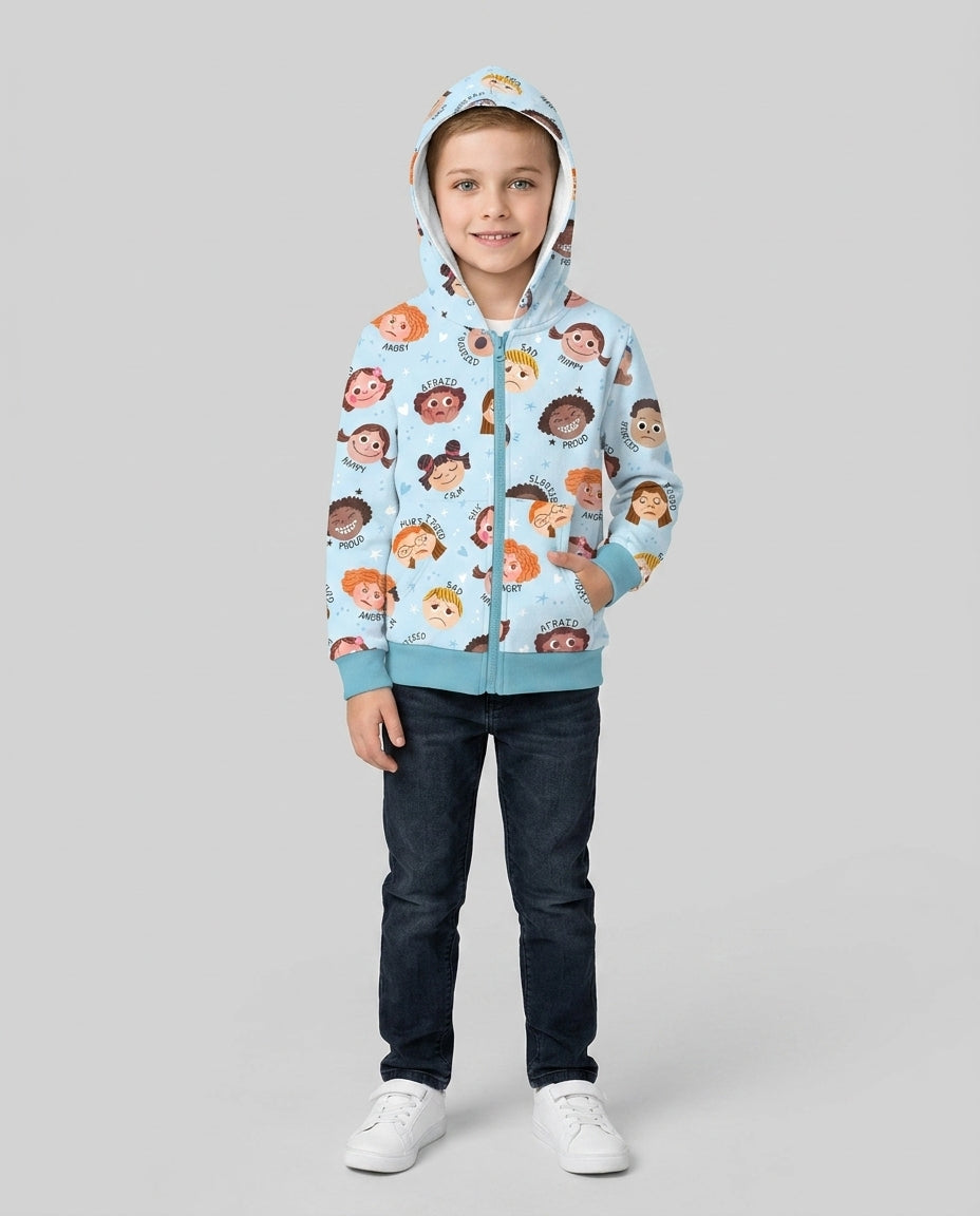 Feelings Vocabulary Bamboo Zip Hoodie