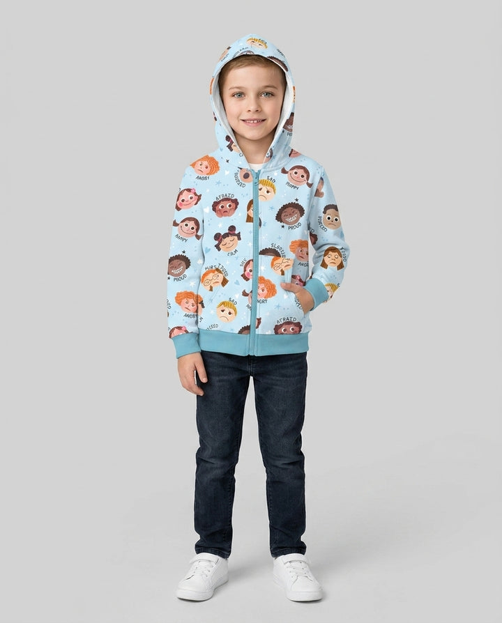 Feelings Vocabulary Bamboo Zip Hoodie