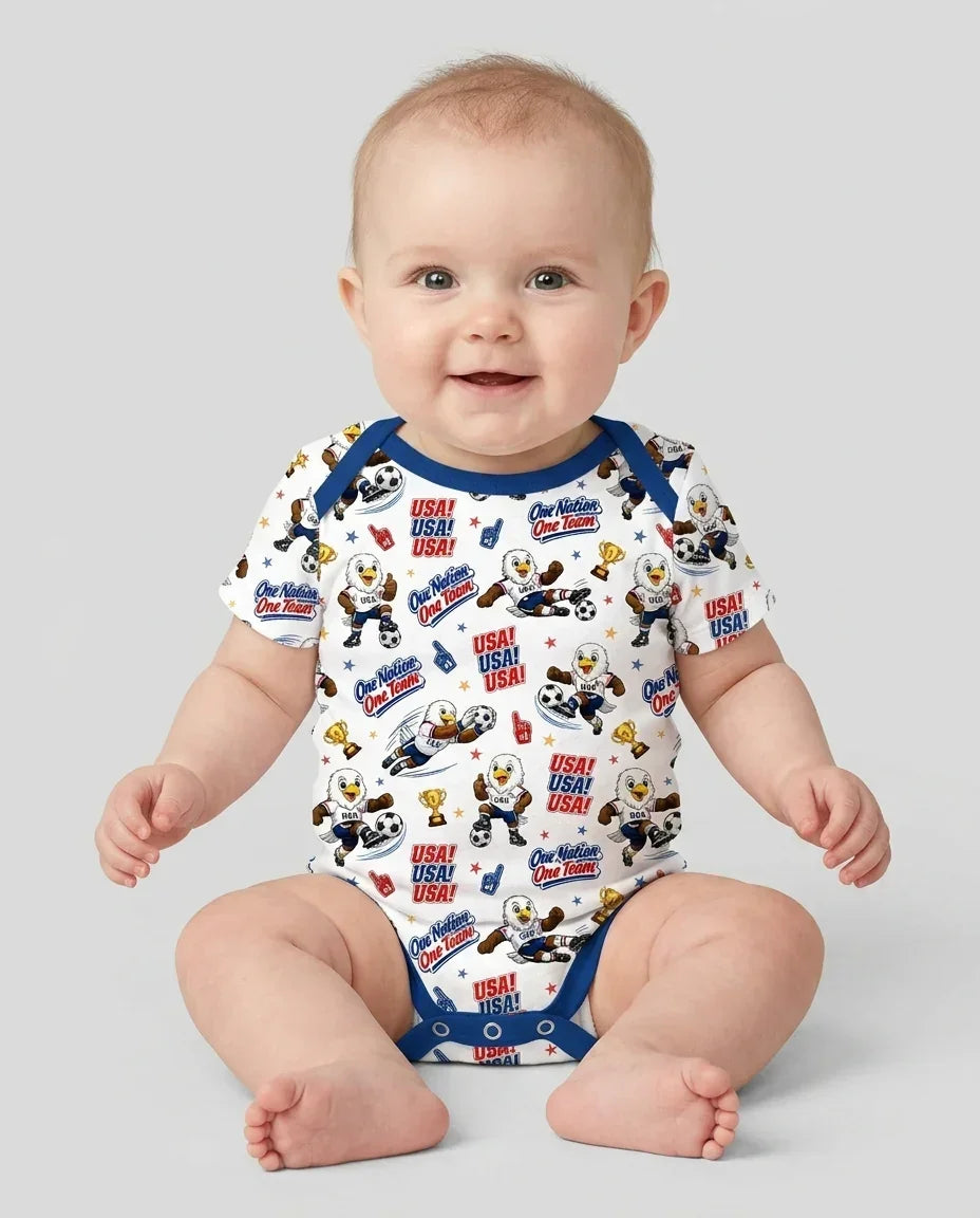 Soccer One Nation One Team Bamboo Bodysuit