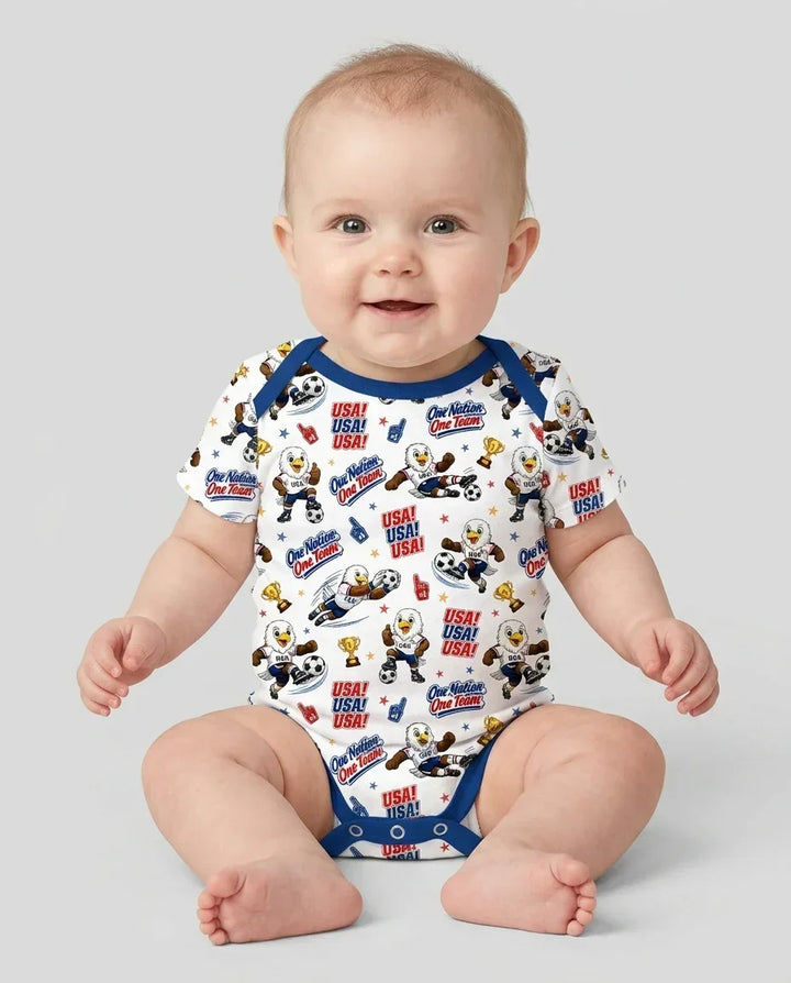 Soccer One Nation One Team Bamboo Bodysuit