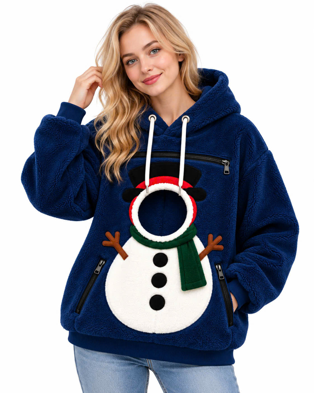 Snowman Animals Carrier Hoodie
