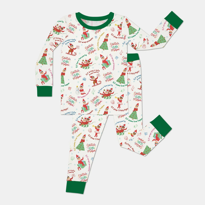 Christmas Elf Bamboo Two Piece Long Sleeve Pajama Set