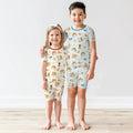 Away In A Manger Bamboo Two Piece Short Sleeve Shorts Pajama Set