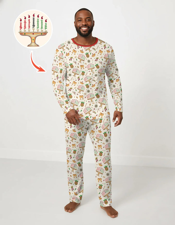 Happy Kwanzaa Bamboo Men's Pajama Set