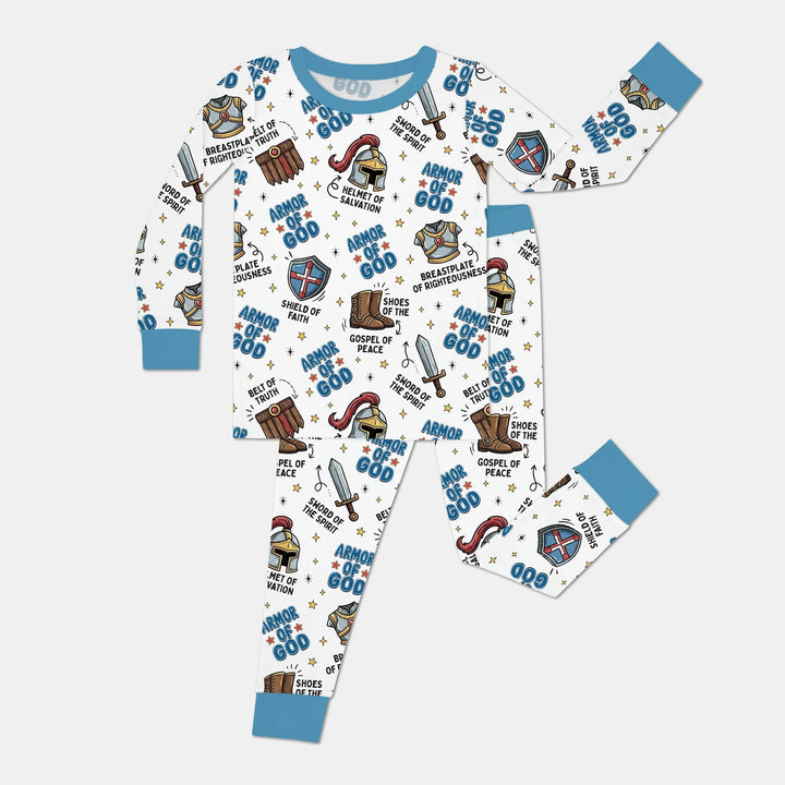 Armor of God Bamboo Two Piece Long Sleeve Pajama Set