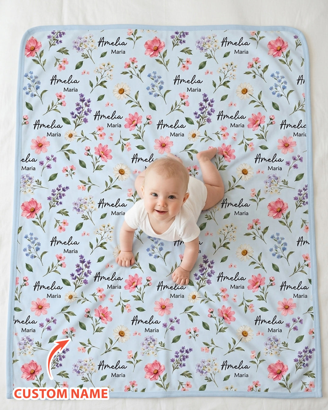 Wildflower Whispers Bamboo Blanket
