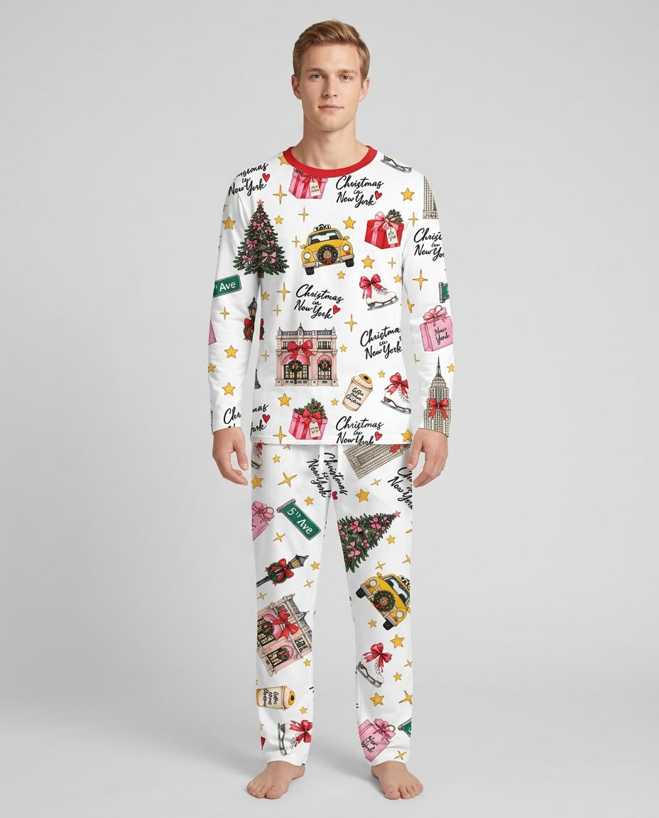 Christmas In NYC Bamboo Men's Pajama Set