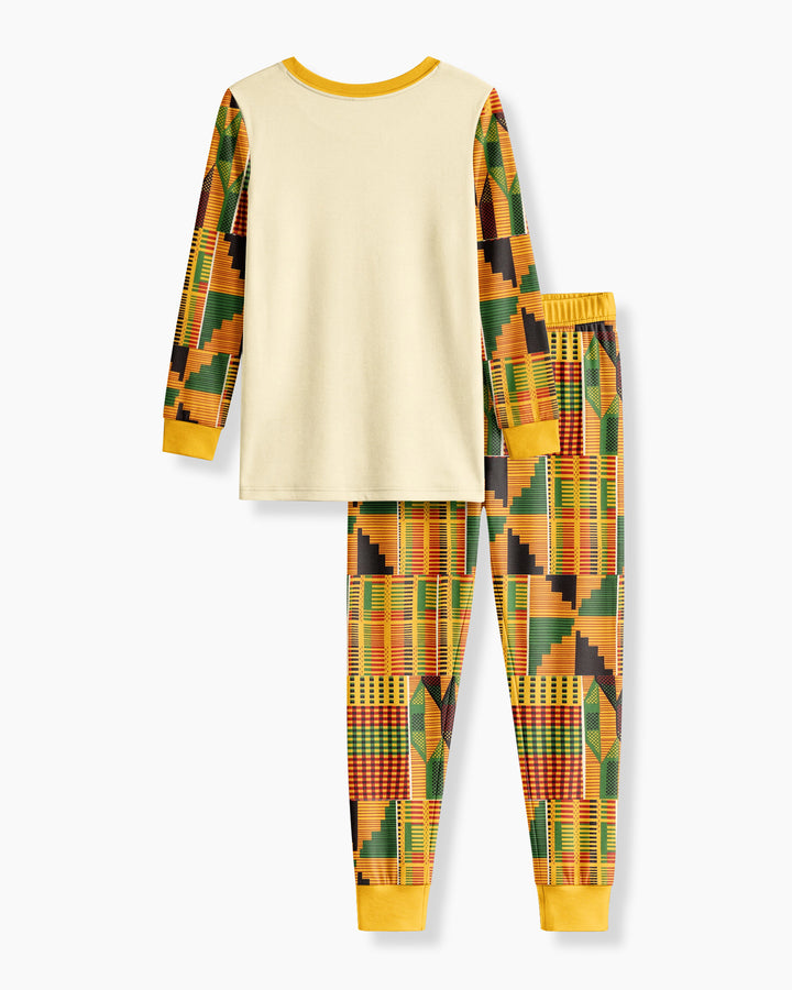 Black Girl Dream Lead Achieve Believe Bamboo Two Piece Long Sleeve Pajama Set