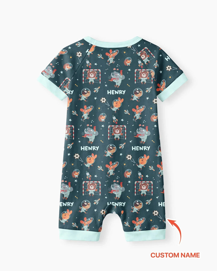 Space Soccer Bamboo Shorty Zippy