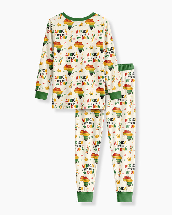 Africa It's In My DNA Bamboo Two Piece Long Sleeve Pajama Set