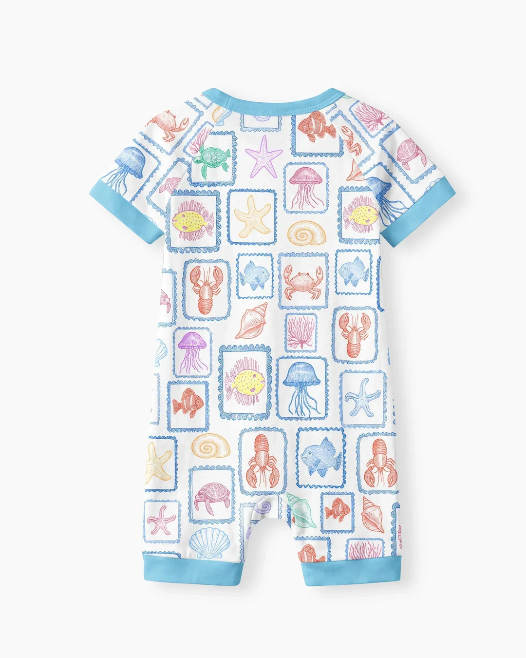 Coastal Treasures Family Matching Bamboo Shorty Zippy