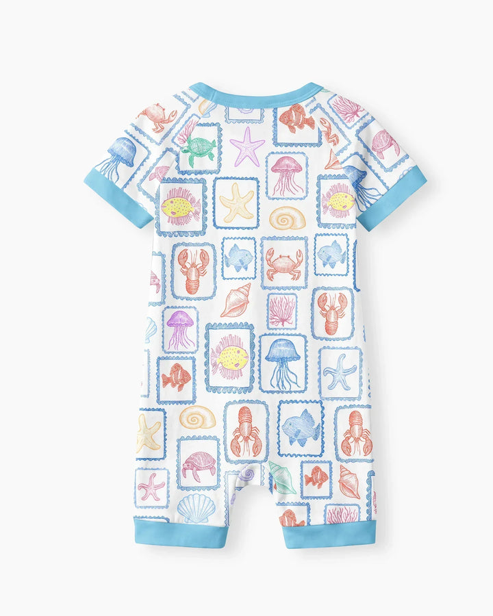Coastal Treasures Family Matching Bamboo Shorty Zippy