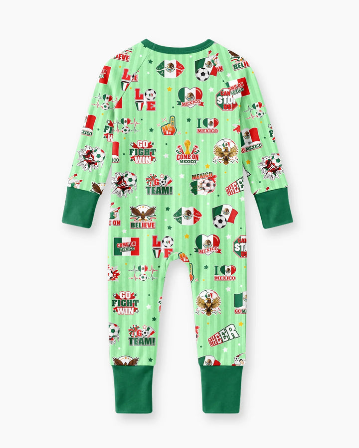 Soccer Game Day Go Team Mexico Family Matching Bamboo Convertible Zippy