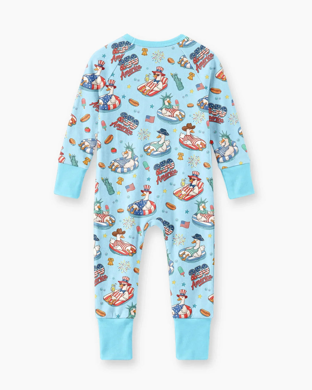 250 America Patriotic Goose Family Matching Bamboo Convertible Zippy