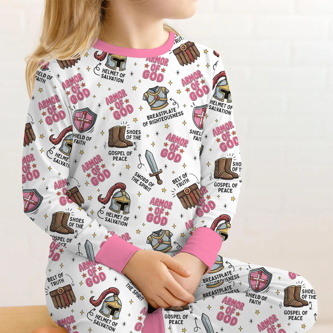 Armor of God Bamboo Two Piece Long Sleeve Pajama Set
