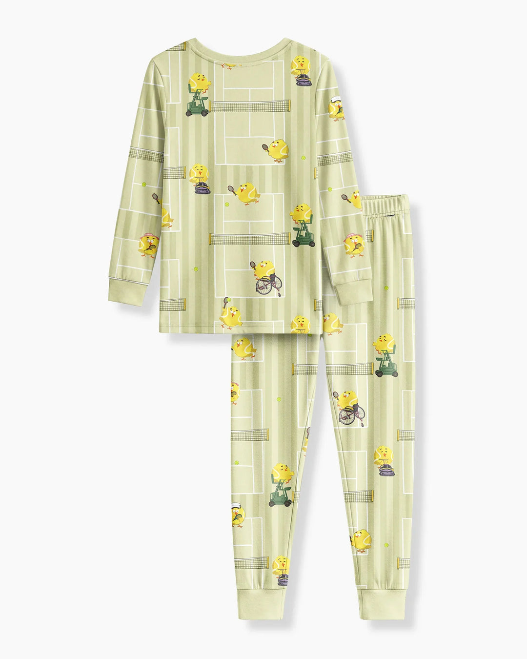 Tennis Bamboo Two Piece Long Sleeve Pajama Set