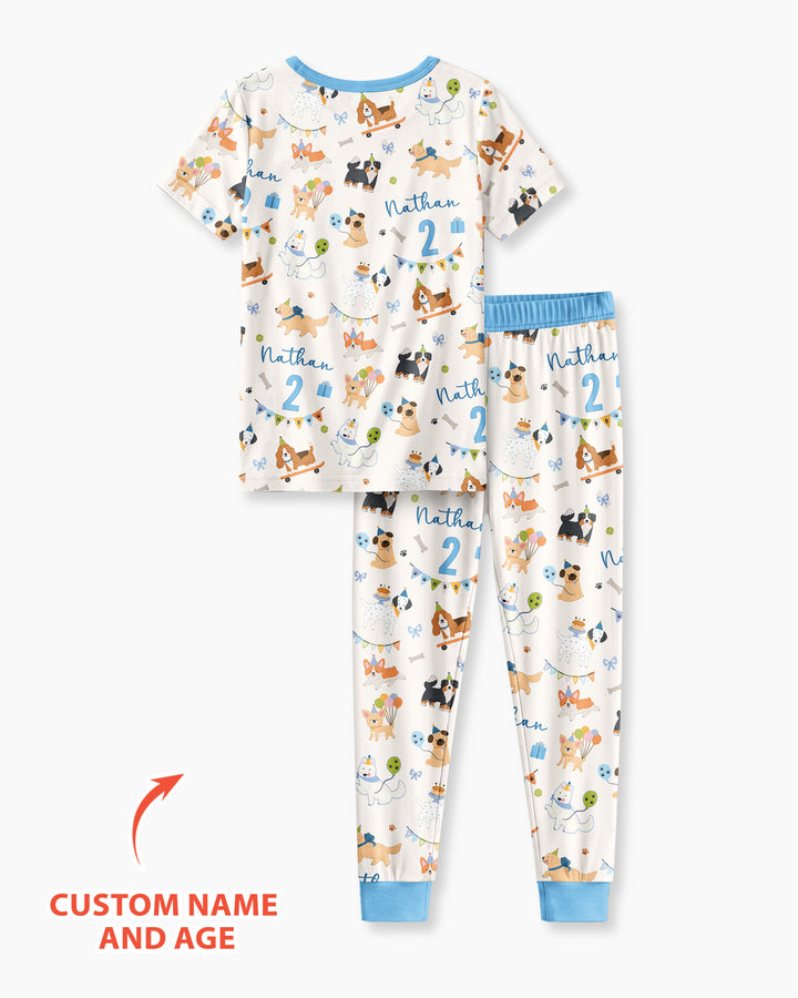 CUSTOM Template Bamboo Two Piece Short Sleeve Pyjamas Set