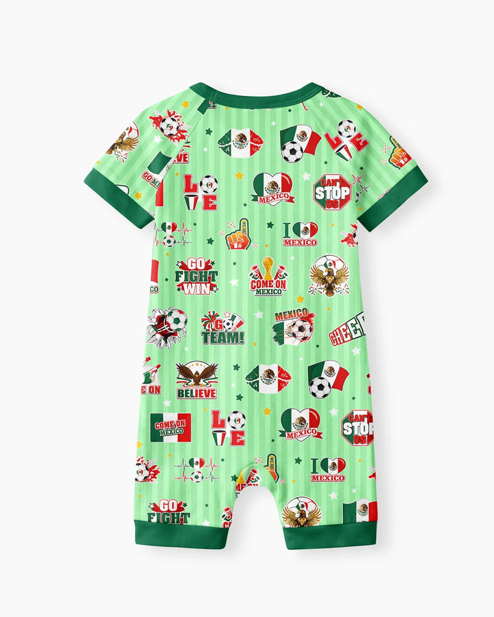 Soccer Game Day Go Team Mexico Family Matching Bamboo Shorty Zippy