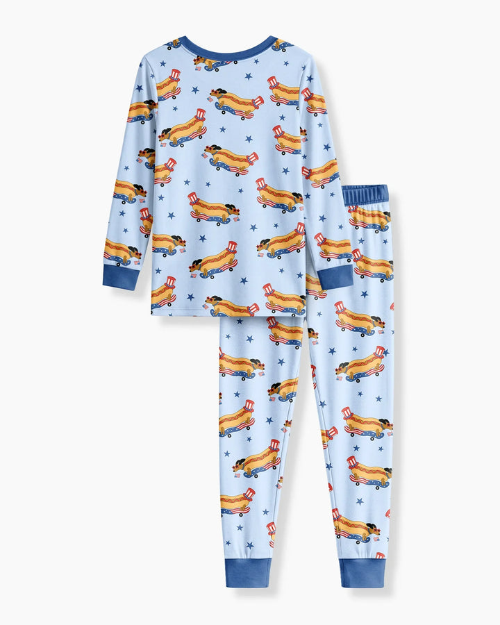 American Hot Dog Bamboo Two Piece Long Sleeve Pajama Set