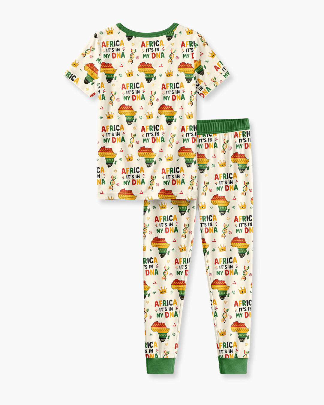 Africa It's In My DNA Bamboo Two Piece Short Sleeve Pajama Set